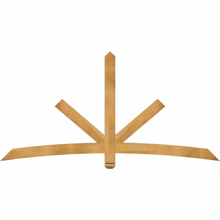 Ekena Millwork Alberta Rough Sawn Timber Gable Bracket, Western Red Cedar, 84"W x 42"H x 2"D x 4"F, 12/12 Pitch GBW084X42X0204ALB00RWR